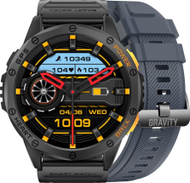 Паметен часовник Gravity GPS GT24-1, 1.43\", AMOLED, IP68, црна и сина силиконска нараквица
