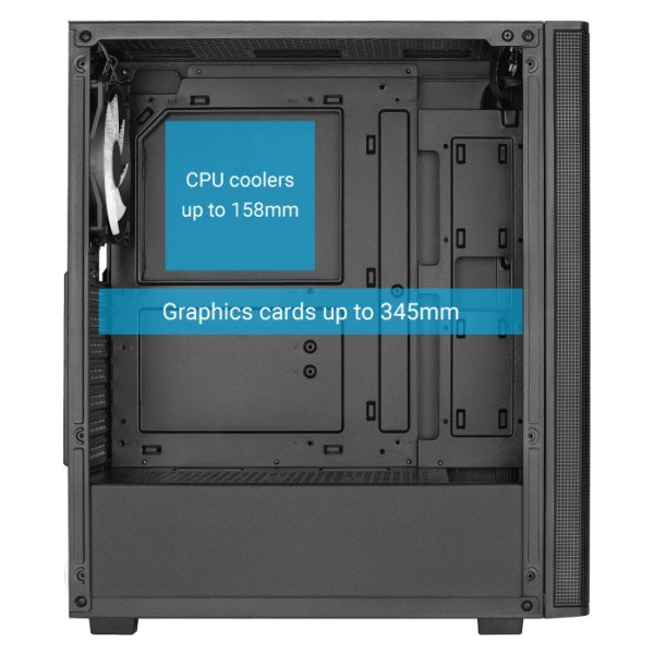 Kullë PC Aerocool Designer G BK v1, MIDI Tower, xham i temperuar, e zezë