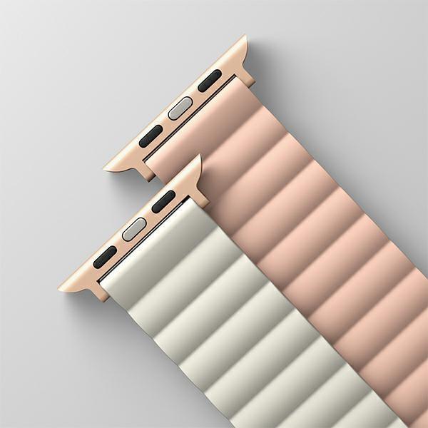 Rrip ore Uniq Revix Reversible Magnetic, për Apple Watch 45 44 42 mm, silikon, blush