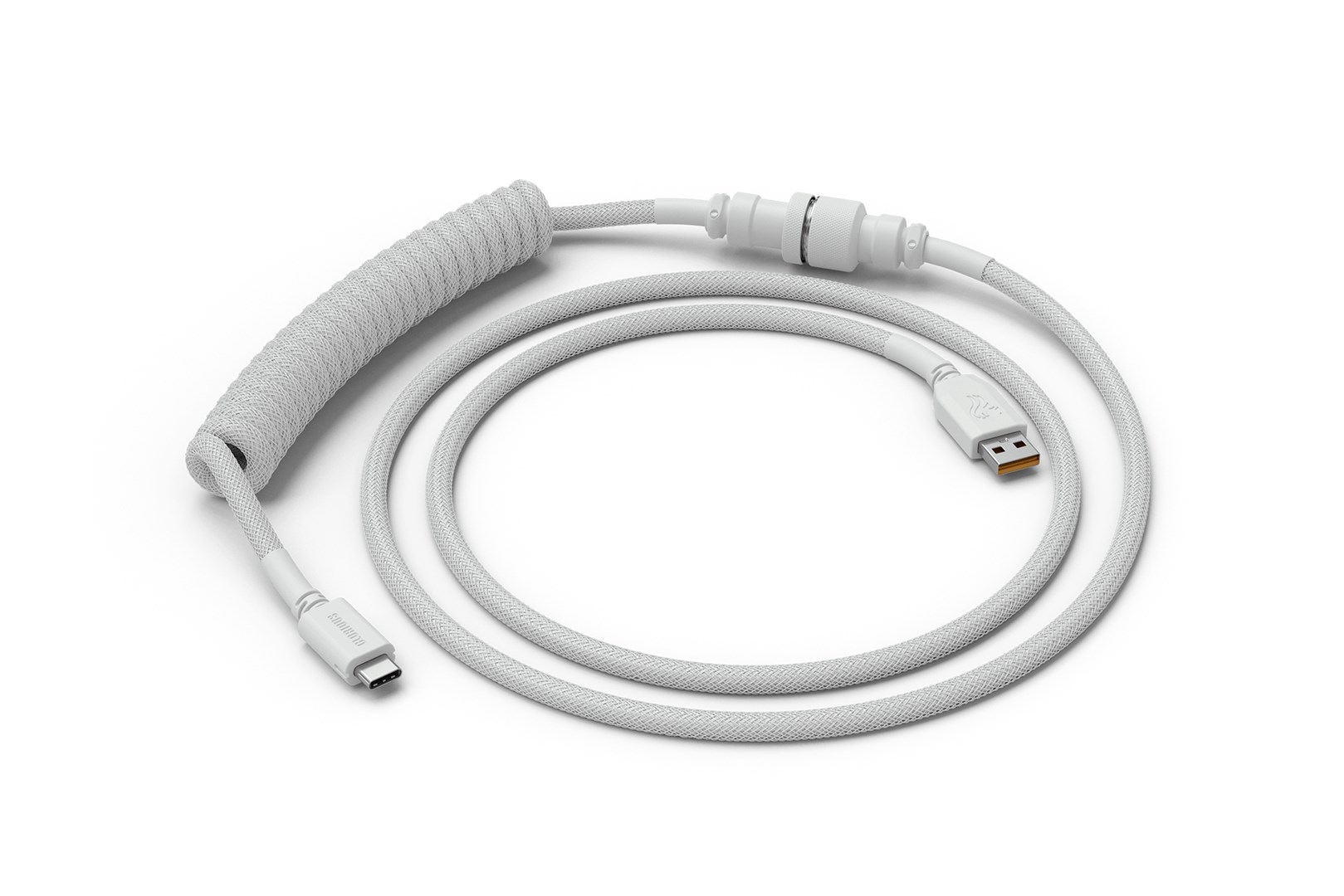 Кабел за тастатура Glorious Coiled, USB-C, 4.5ft, бел