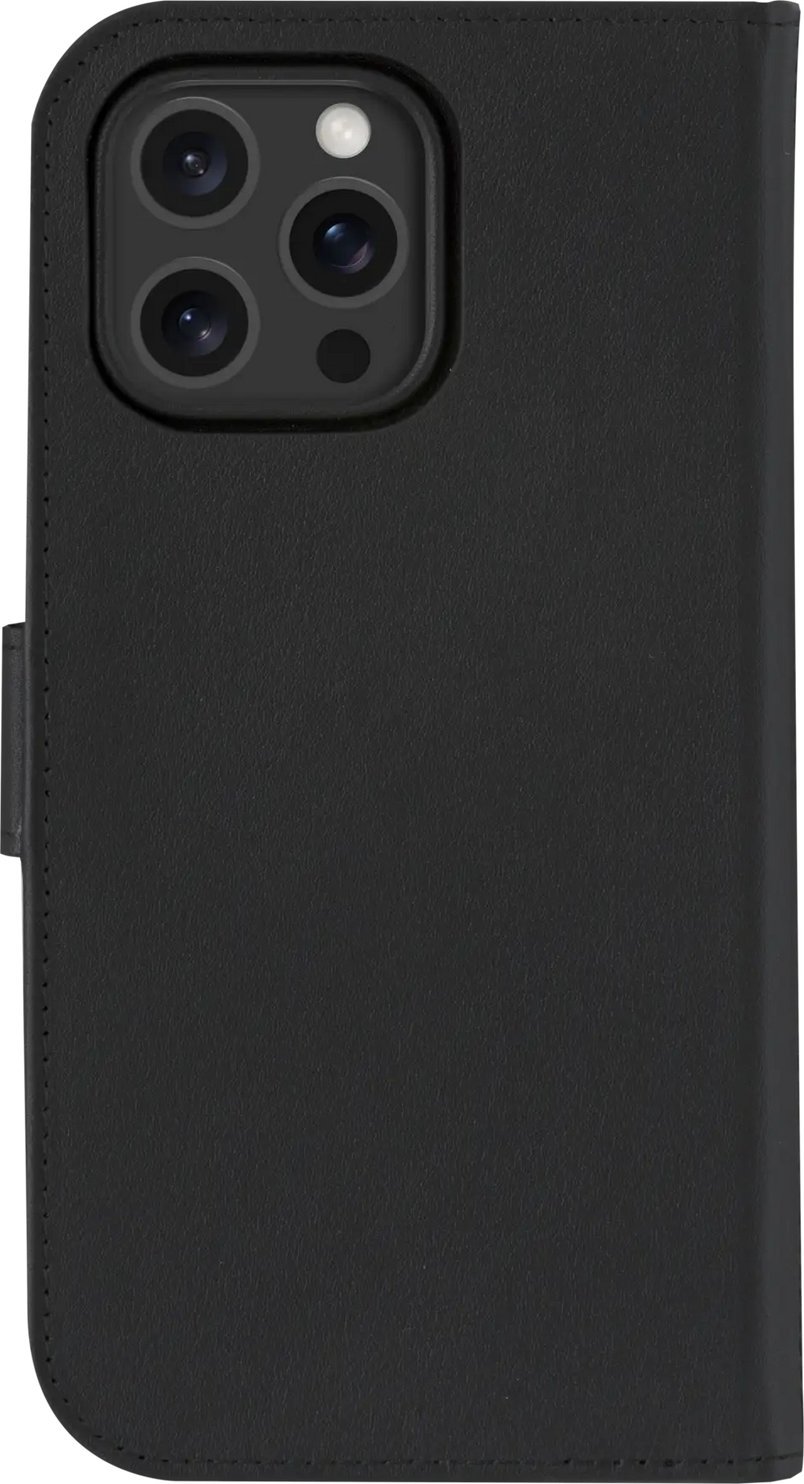 Mbulesë telefoni Dbramante1928 Lynge MagSafe për iPhone 16 Pro Max, lëkurë natyrale, portofol me karta, e zezë