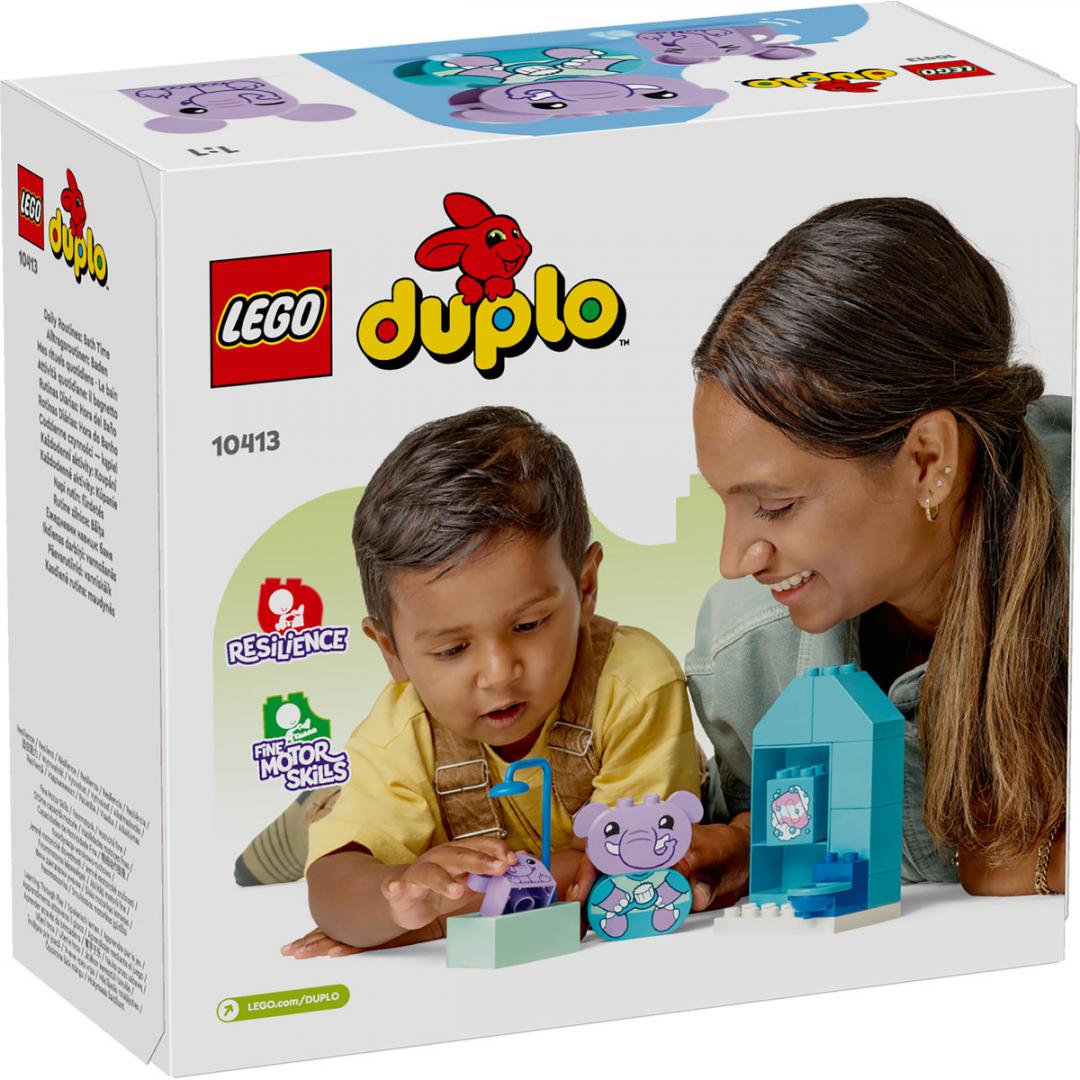 Lodër konstruktore LEGO Duplo Everyday Activities Bath 10413, set edukativ, për fëmijë 18 muaj+