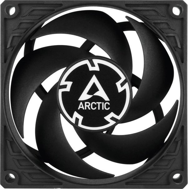 Ventilator PC ARCTIC P8 Slim PWM PST, 80 mm, profil i ulët, i zi