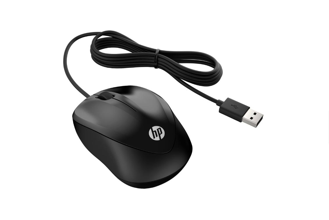 Mouse me kabllo HP 1000, USB, optik, i zi