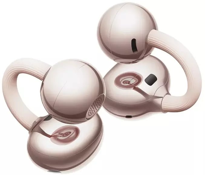 Kufje wireless Huawei FreeClip 2, Bluetooth, anulim zhurme, rozë gold