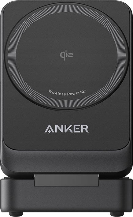 Stacion karikimi wireless Anker 3 në 1, 15W, i palosshëm, i zi