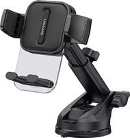 Mbajtës telefoni për veturë Usams US-ZJ072, për kokpit dhe xham, i zi