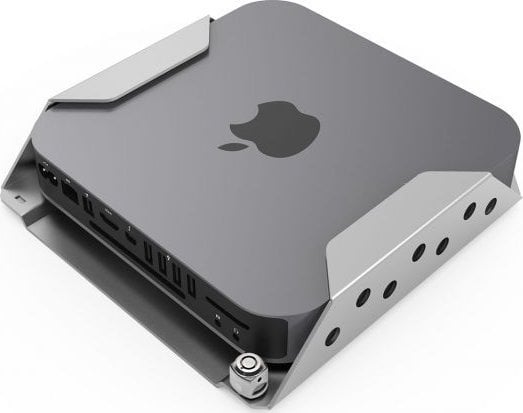 Montues sigurie për Mac mini Compulocks, me bravë kablloje me çelës, VESA, argjendtë