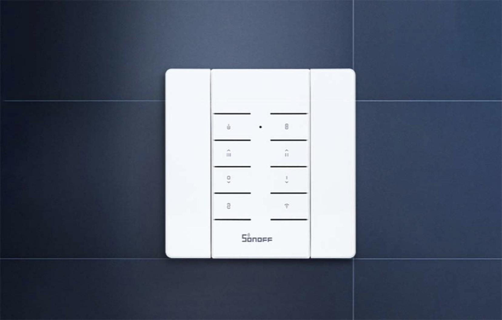 Telekomandë inteligjente Sonoff RM433R2, 8 butona, RF 433.92MHz, e bardhë