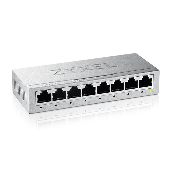 Switch rrjeti Zyxel GS-108B V5, 8 porta, Gigabit, gri