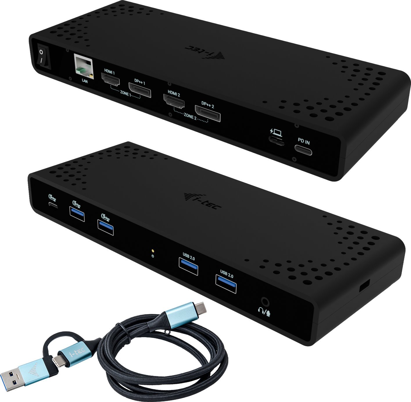 Докинг станица I-tec Universal Dual 4K, 2x 4K 60Hz, Power Delivery 85W, црна