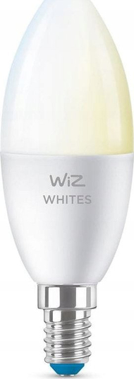 Llambë inteligjente WiZ Candle C37, 4.9W, E14, e bardhë