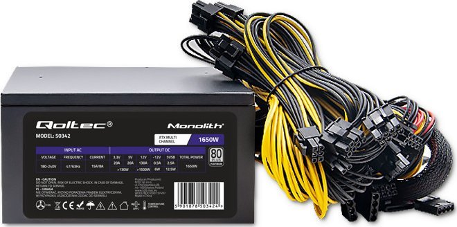 Burim energjie Qoltec Monolith 50342 ATX, 1650W