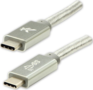 Kabllo USB C në USB C Logo, 1 m, 100W, e bardhë