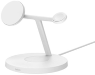 Karikues pa tel Belkin BoostCharge Pro, Qi2 MagSafe, për iPhone Apple Watch AirPods, i bardhë