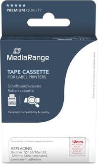 Kasetë etiketuese MediaRange MRBTZ132, 12mm, 8m, e kuqe