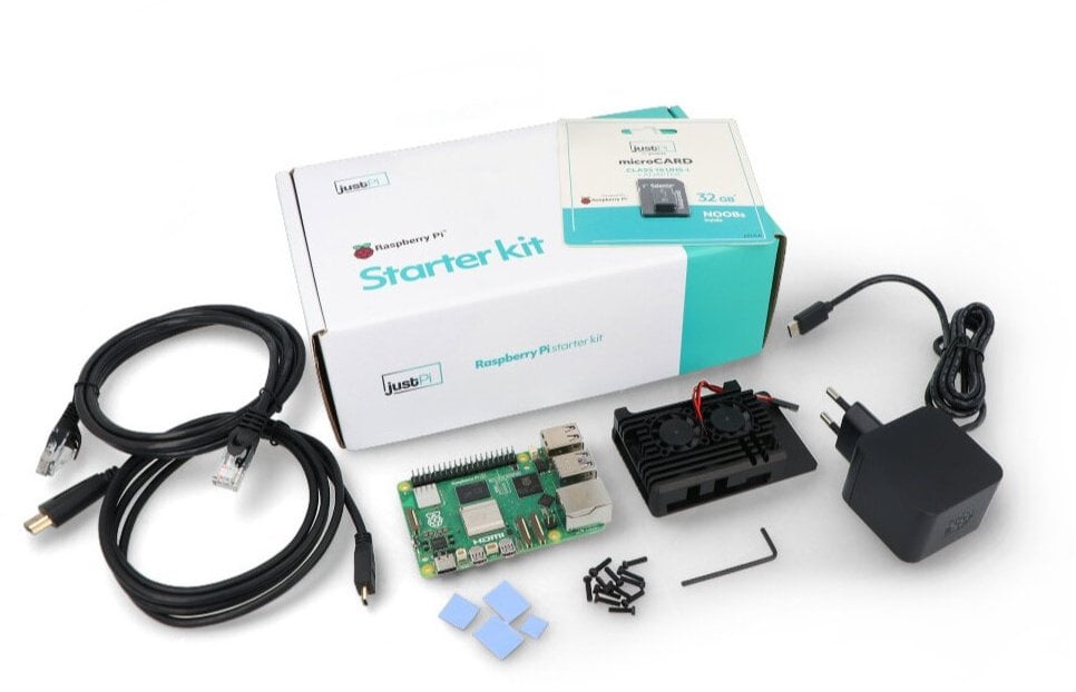 Kit kompjuter JustPi Pro Raspberry Pi 5, 8GB RAM, 32GB microSD, me WiFi