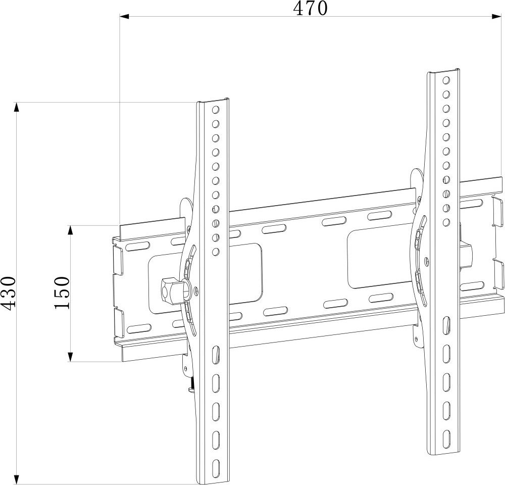 Mbajtëse murale për TV Techly ICA-PLB 231M, deri 55", e zezë