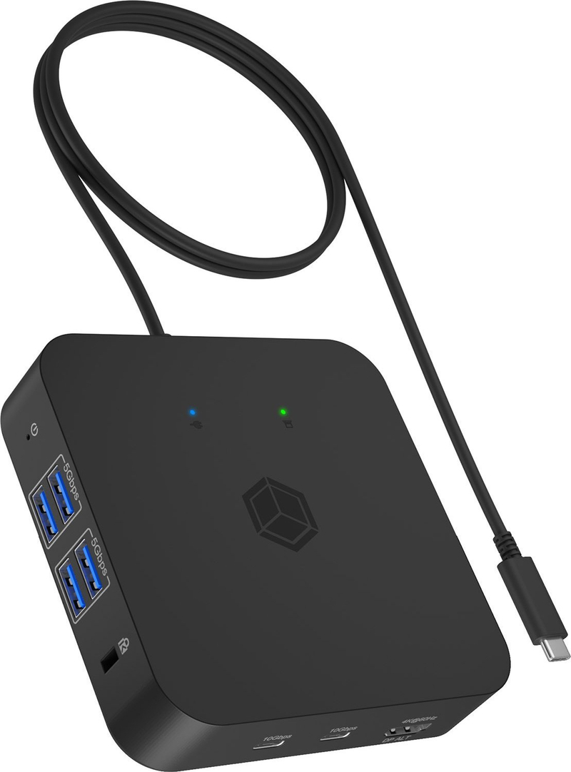 Docking station RaidSonic IcyBox IB-DK4090-C, USB-C, HDMI LAN USB 3.2, gri