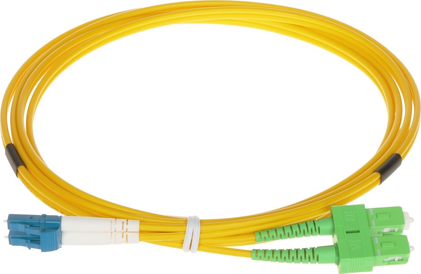 Kabllo fibër optike ULTIMODE PC-2SC-APC/2LC-2, single mode, 2 m, e verdhë