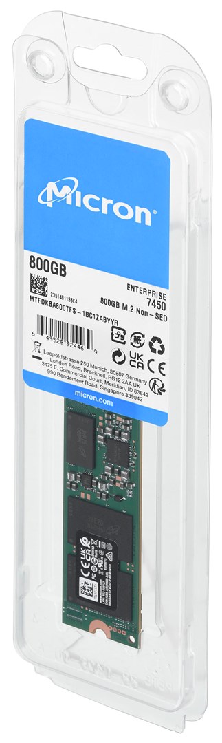 Disk SSD Micron 7450 MAX, 800GB, M.2, 3 DWPD, i zi