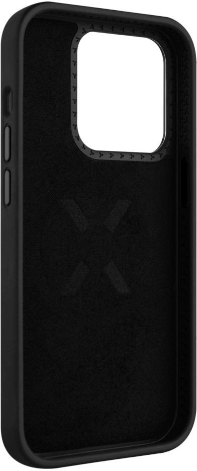 Mbulesë telefoni FIXED MagFlow për iPhone 17 Pro, kompatibile MagSafe, silikon i lëngshëm, e zezë