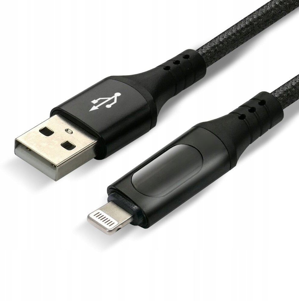 Kabllo USB Usams EverActive CBB-1IBL, Lightning, 1m, e zezë