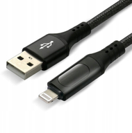 Kabllo USB Usams EverActive CBB-1IBL, Lightning, 1m, e zezë