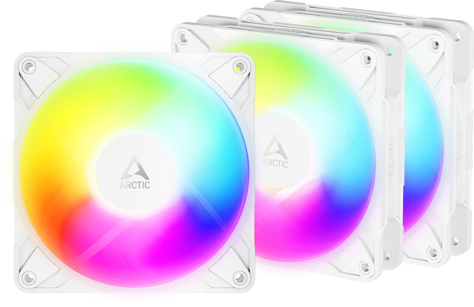 Ventilatorë PC ARCTIC P12 Pro Reverse a RGB, set 3x120mm, PWM, me ndriçim a RGB