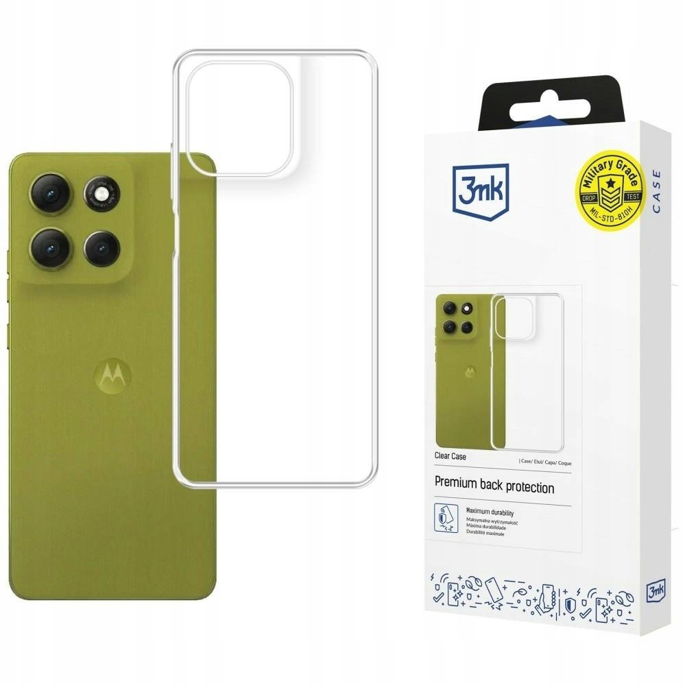 Куќиште за телефон 3mk Clear Case за Motorola Moto G86 G86 Power, проѕирно