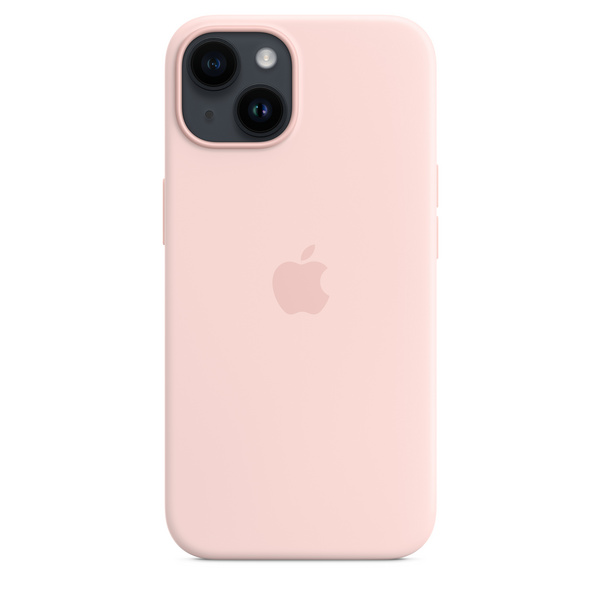 Apple iPhone 14 Silicone Case me MagSafe, Chalk Pink