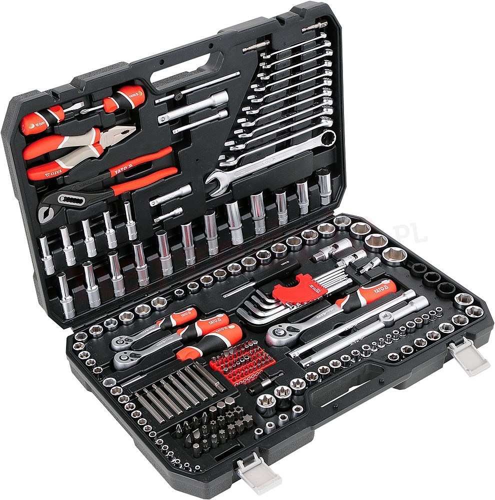 Set veglash Yato YT-38941, 225 copë, valixhe plastike
