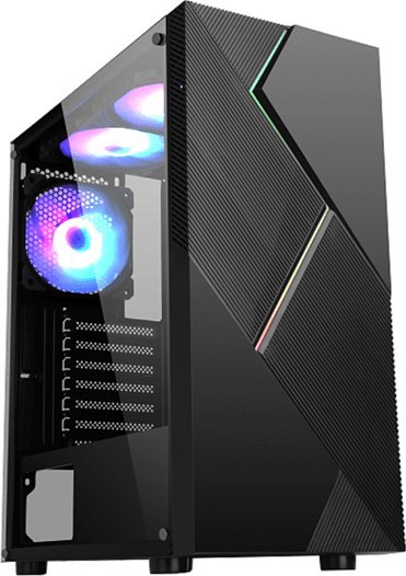 Kase kompjuteri Gamer Elite BPA1, ATX, panel xhami tempered, e zezë