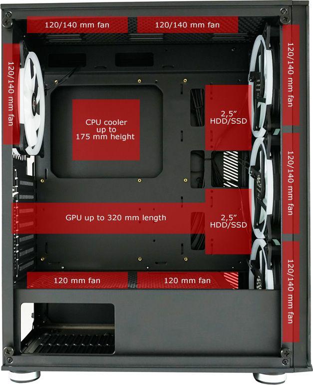 Kasë LC-Power Gaming 803B Shaded_X RGB, Midi Tower