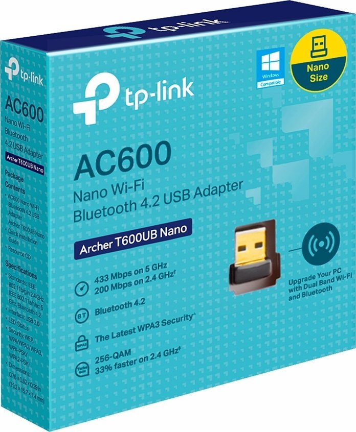 Adapter Wi Fi TP Link Archer T600UB Nano, 433 Mbit/s, USB, i zi