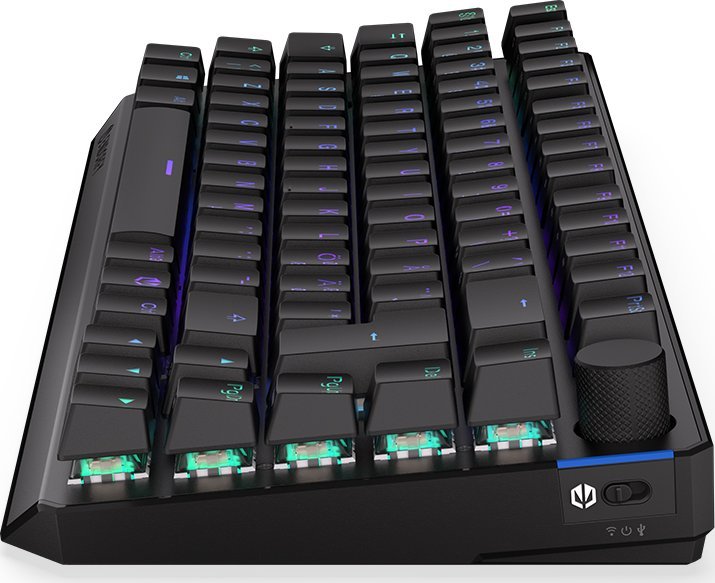 Tastierë gaming Endorfy Thock 75% Wireless, mekanike Kailh Black Box, RGB, e zezë
