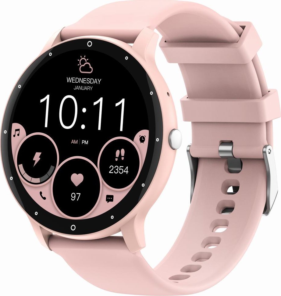 Паметен часовник Gravity GT1 7 Pro, екран 1.39\", Bluetooth 5.2, црна