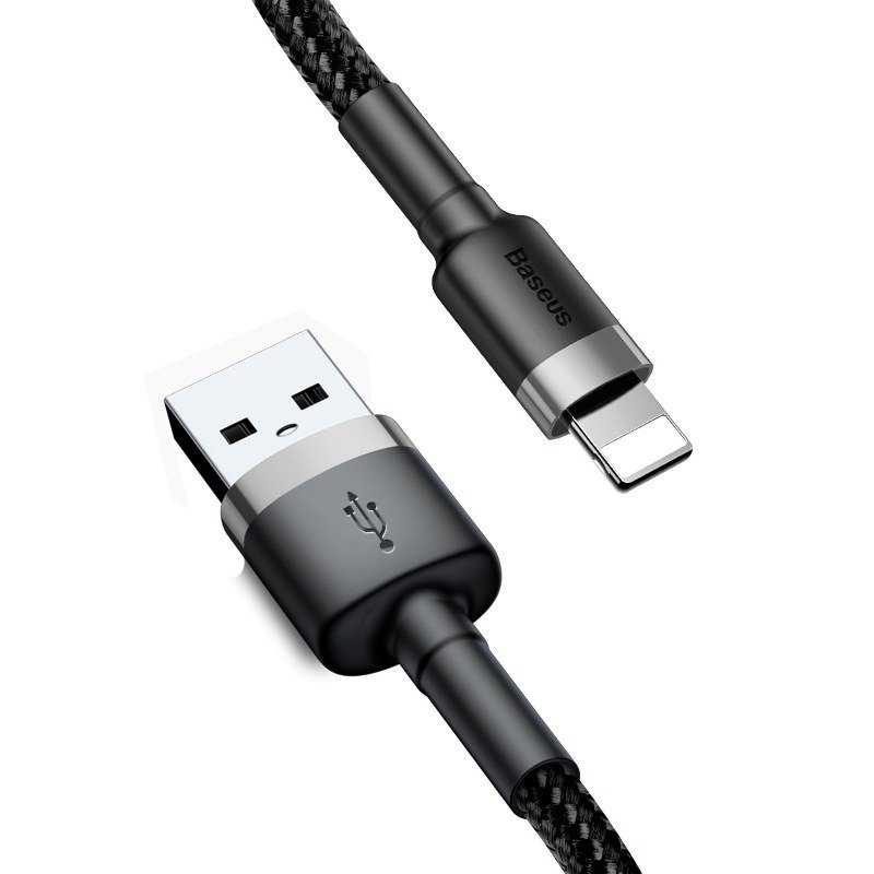 Kabllo USB Baseus Cafule USB A në Lightning, 1 m, 2.4A, i zi