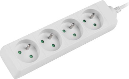 Shirit elektrik Lanberg PS0-04E-0150-W, 4 priza, kabllo 1.5m, i bardhë