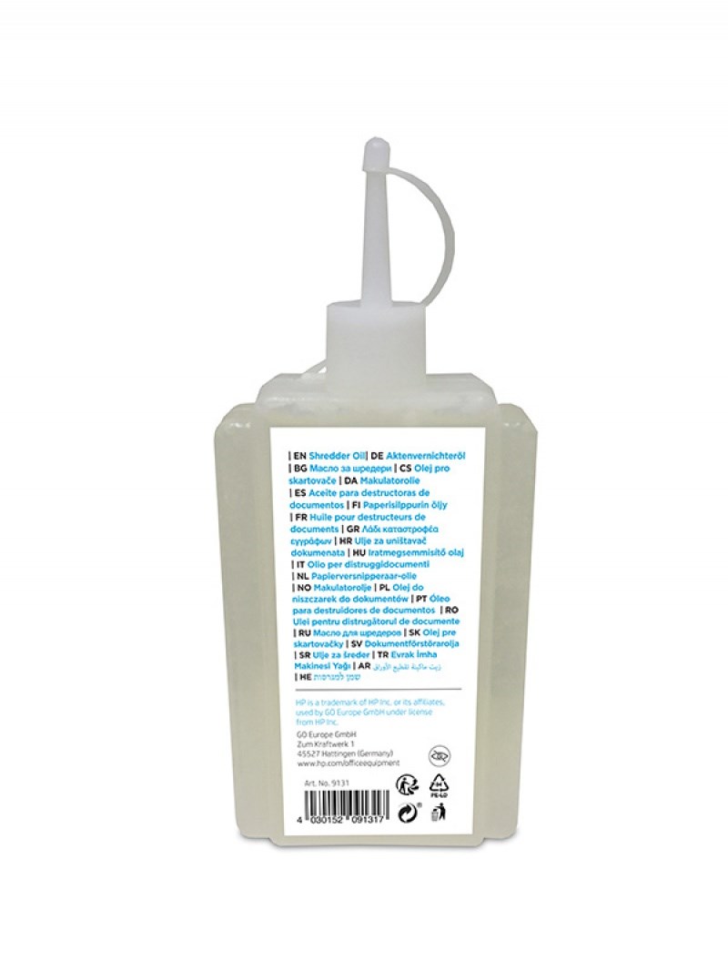 Vaj lubrifikues për grirëse dokumentesh HP, 120 ml, shishe me grykë të hollë