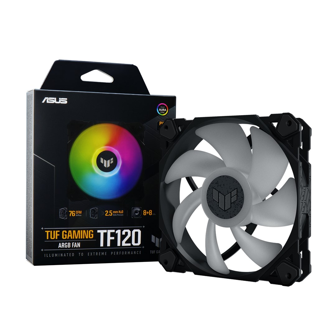 Ftohës ASUS TUF Gaming TF120 ARGB, 12 cm, i zi