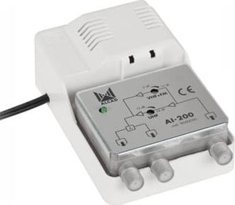 Përforcues antene Alcad AI-200, broadband, VHF UHF, gri