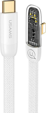 Kabllo USB Usams USA890, USB C në USB C, 1.2 m, e bardhë