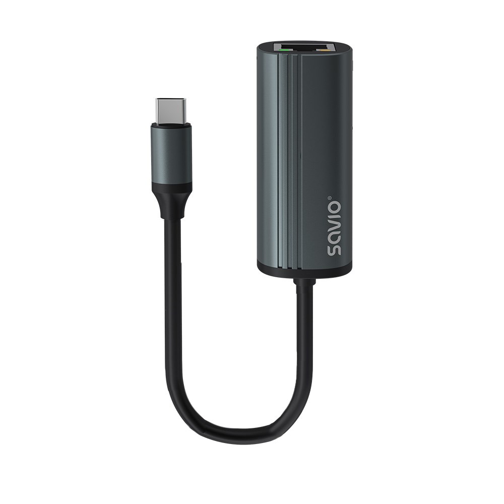 Përshtatës SAVIO USB-C 3.1 Gen.1 (M), 1000 Mbps, AK-56, i hirtë