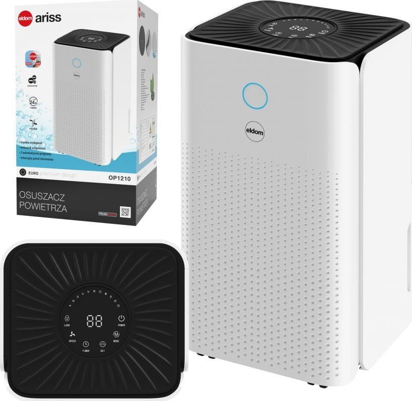 Avullues lagështie Eldom OP1210 Ariss, panel LED, i bardhë