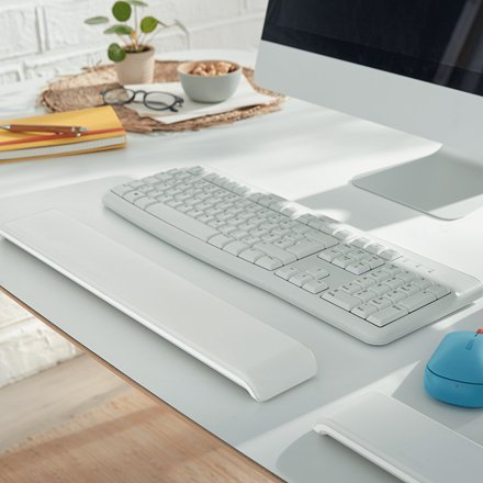 Jastëk ergonomik për tastierë Leitz Cosy Adjustable, i rregullueshëm, për kyçe duarsh, gri e çelët