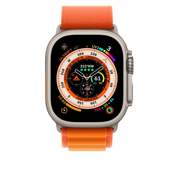 Apple Watch 49mm Band, Orange Alpine Loop - Small