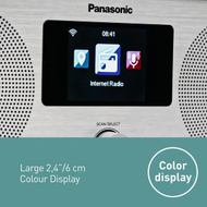 Radio interneti Panasonic RF-D40EGK-K, DAB+, Bluetooth, e zezë
