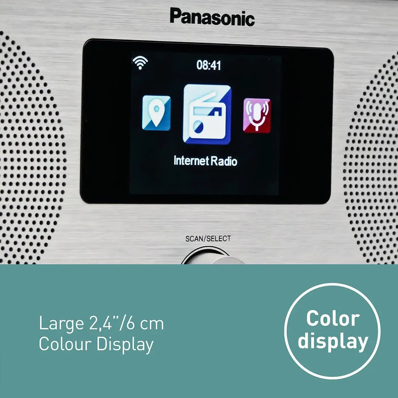 Radio interneti Panasonic RF-D40EGK-K, DAB+, Bluetooth, e zezë