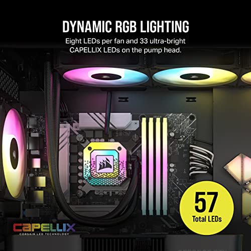 Ftohës uji për CPU Corsair iCUE H150i Elite Capellix XT, 360mm, RGB, i zi, i rinovuar